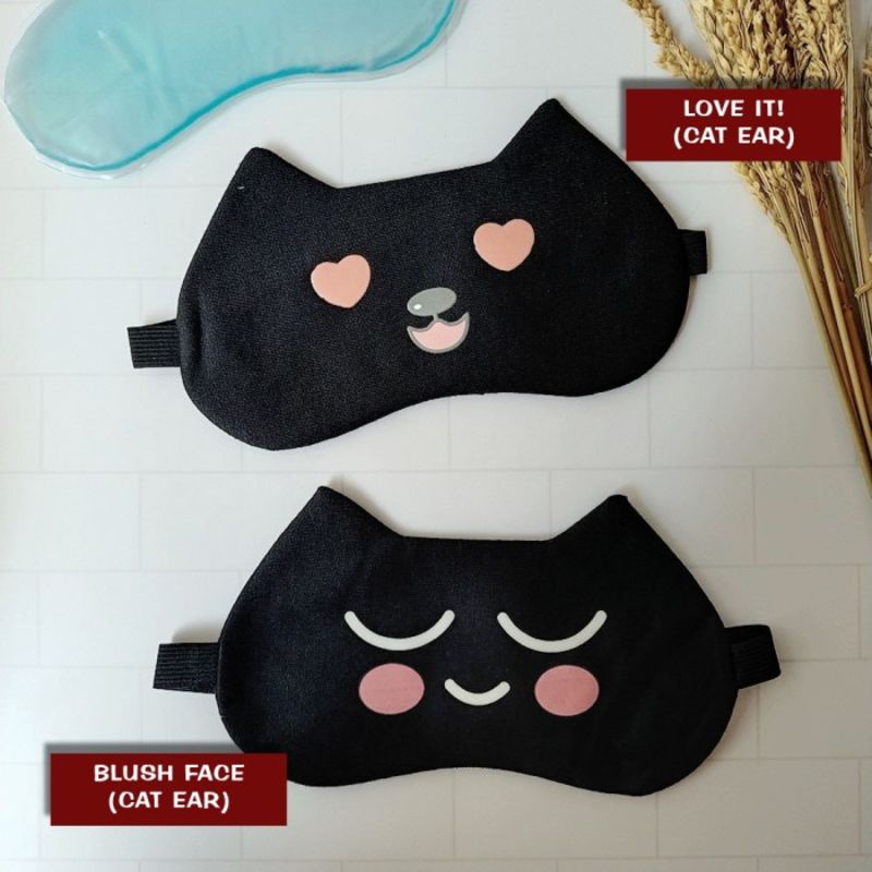 Masker Mata Gel / Cooling Gel Sleeping Eye Mask - Fancy Eyes CAT EAR 1