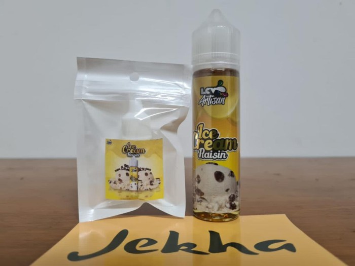 ketengan ecer eceran lcv artisan ice cream raisin 3mg 6mg liquid vape