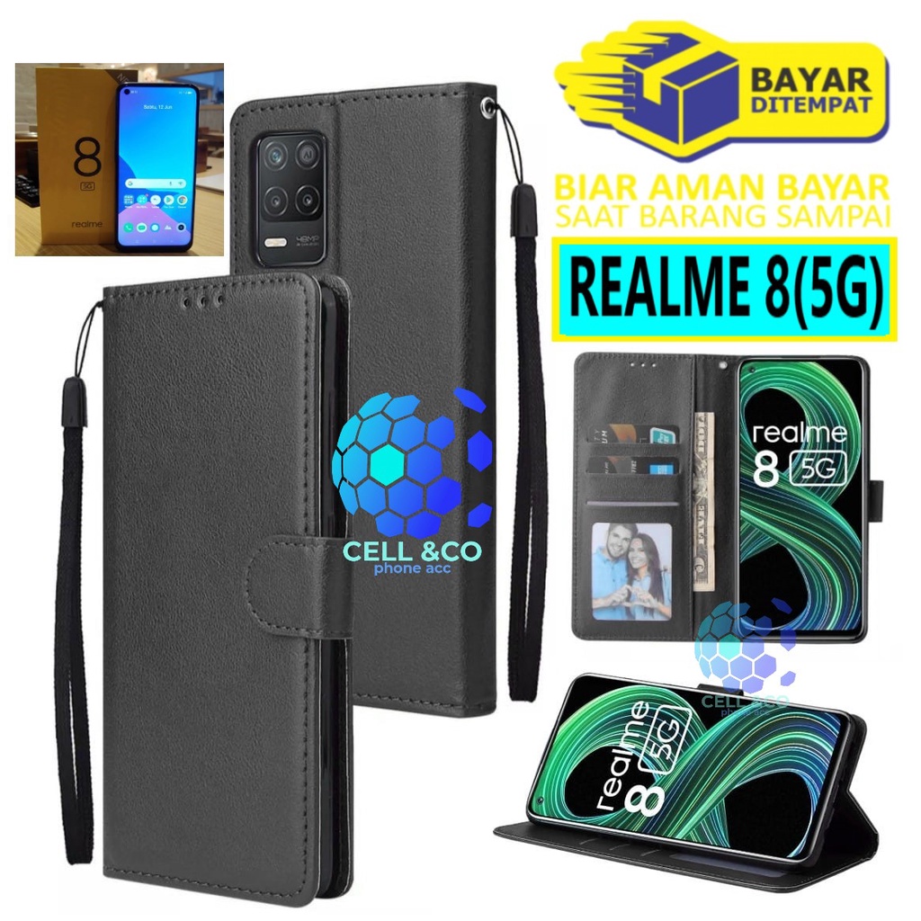 Flip cover REALME 8 5G Flip case buka tutup kesing hp casing flip case leather wallet