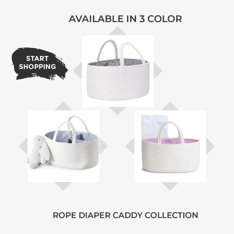 Kinderkeen Rope Caddy Bag Solid Tas Travelling Bayi Serbaguna - Tersedia Pilihan Warna