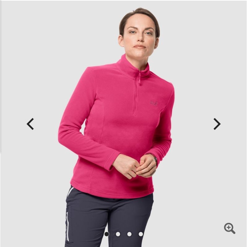 JAKET ORIGINAL JACK WOLFSKIN FLEECE HALF ZIP WOMEN BIG SIZE