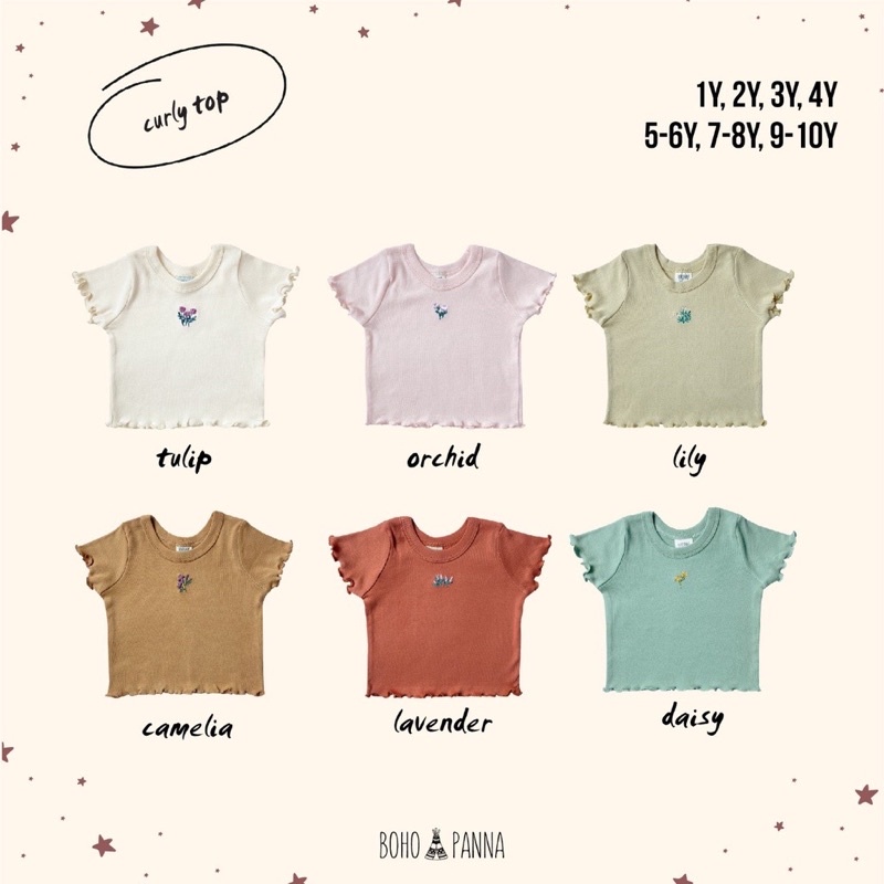 BOHOPANNA - CURLY CROP TOP - Atasan Anak