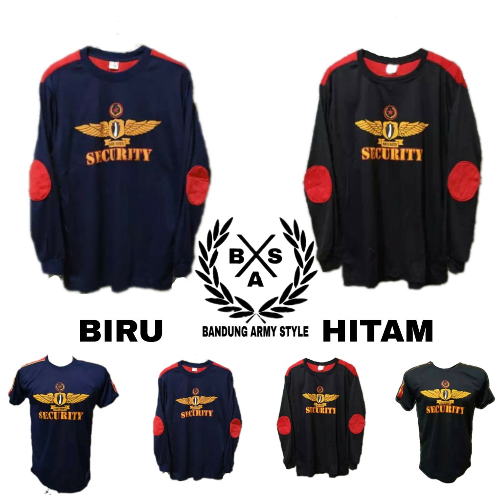 GROSIR BAJU KAOS SECURITY SATPAM PRIA LENGAN TANGAN PANJANG PENDEK POLOS DALEMAN PDL PDH OBLONG KEAM