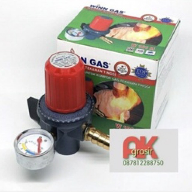 Regulator Winn gas Tekanan Tinggi dengan Meter Kompor gas semawar Joss