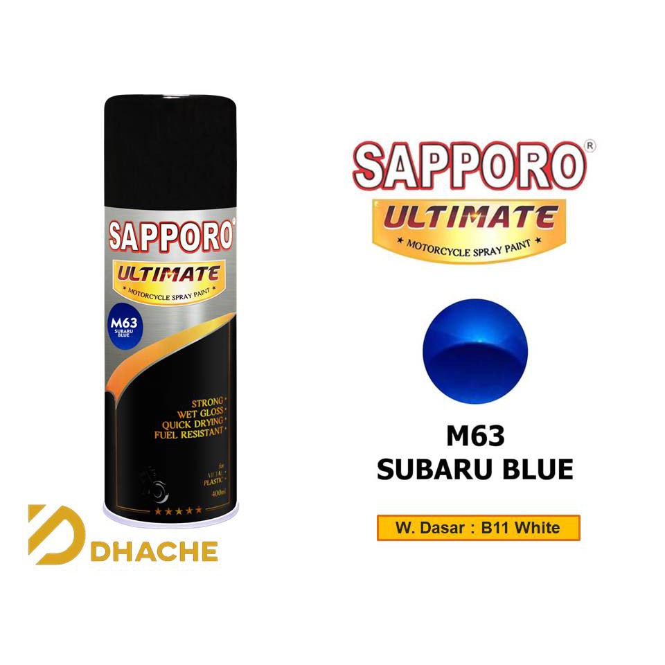 Cat Semprot Sapporo Ultimate M63 Subaru Blue / Sapporo Spray/ Pylox Sapporo Ultimate/Biru Subaru