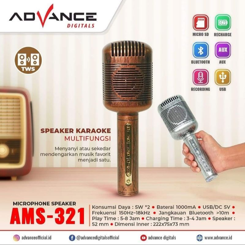 ADVANCE MICROPHONE SPEAKER AMS-321
