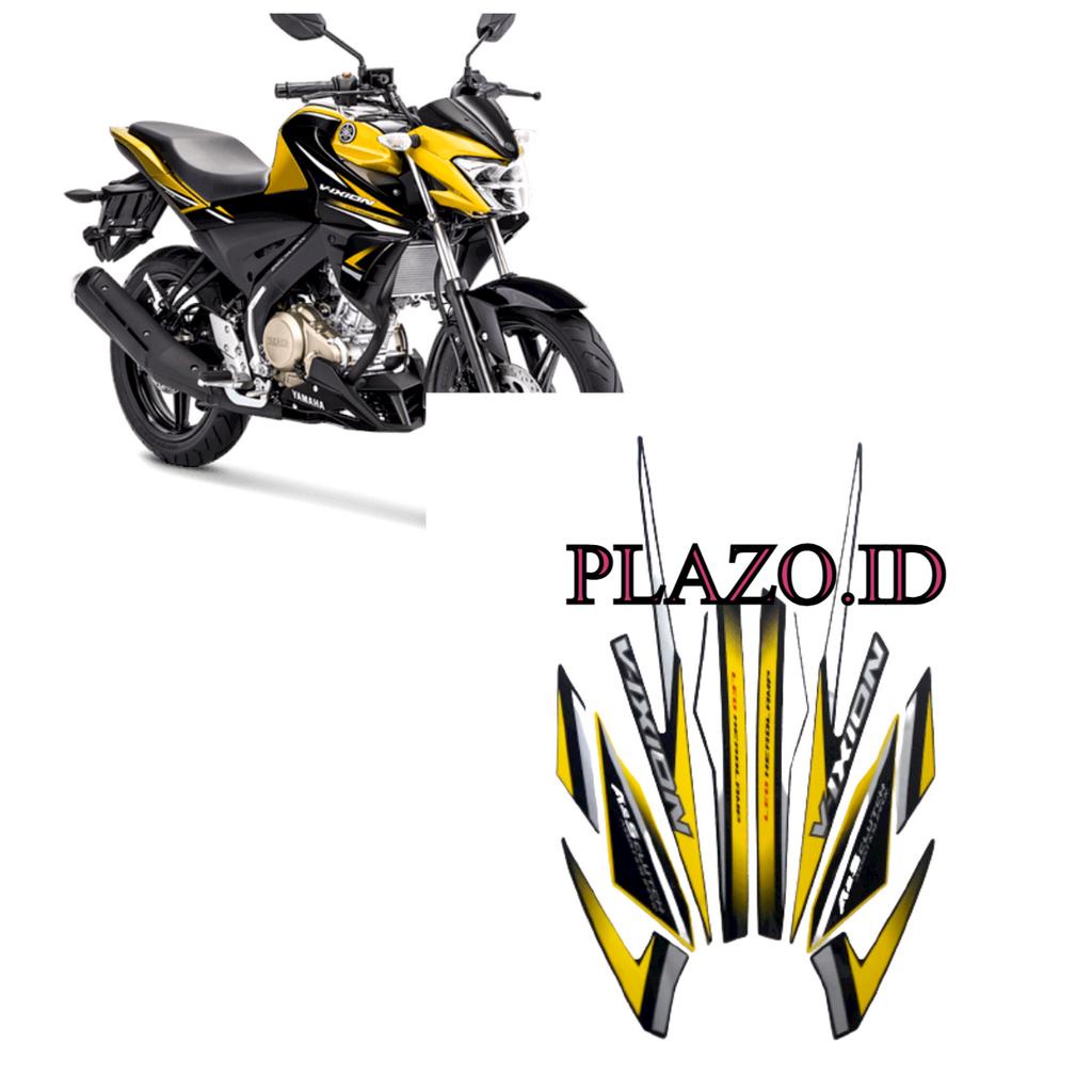 stiker motor vixion 2018 hitam-kuning