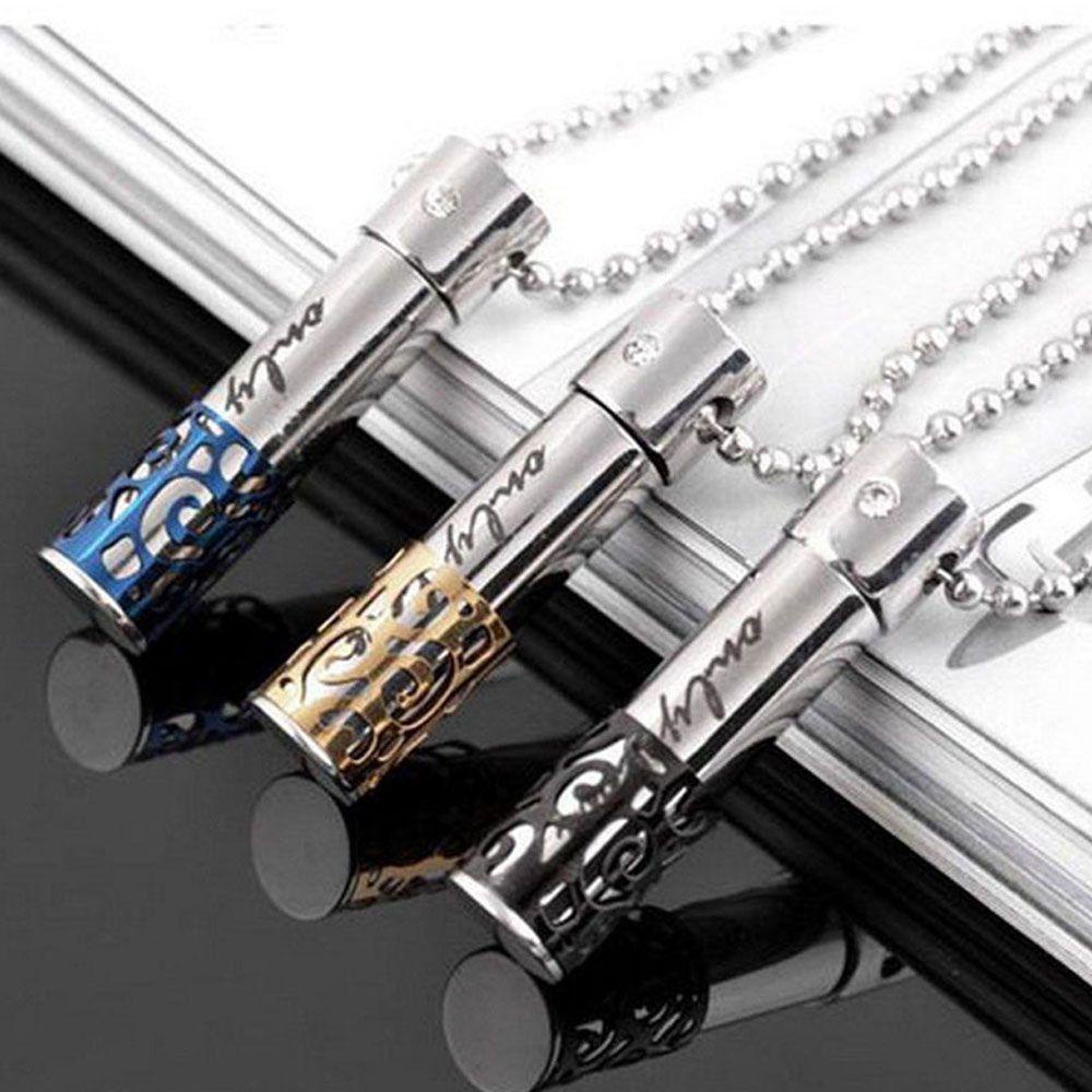 Nickolas1 Pill Ash Holder Kalung Kotak Parfum Stainless Steel Stylish