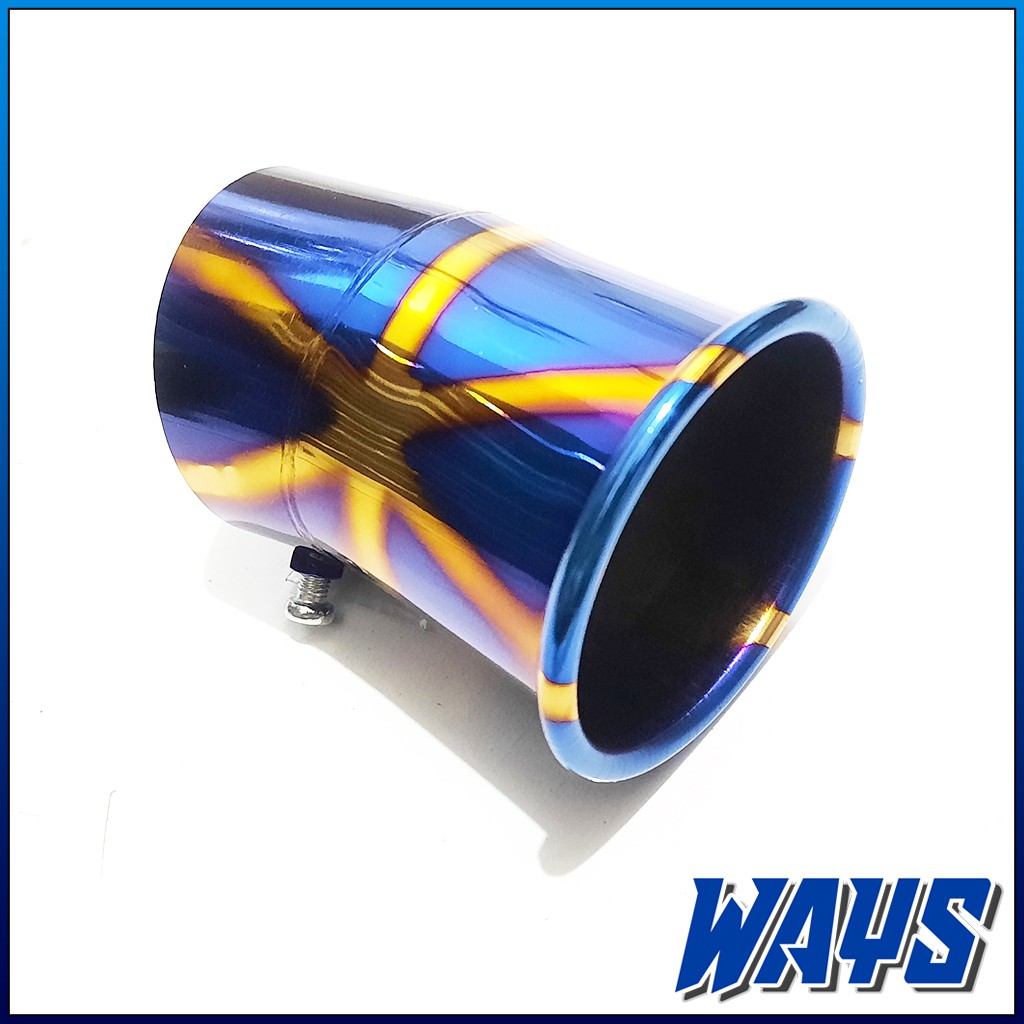 [P040] Corong Tutup Cover Ujung Knalpot Twotone Blue XXX Thailand Variasi Motor Matic