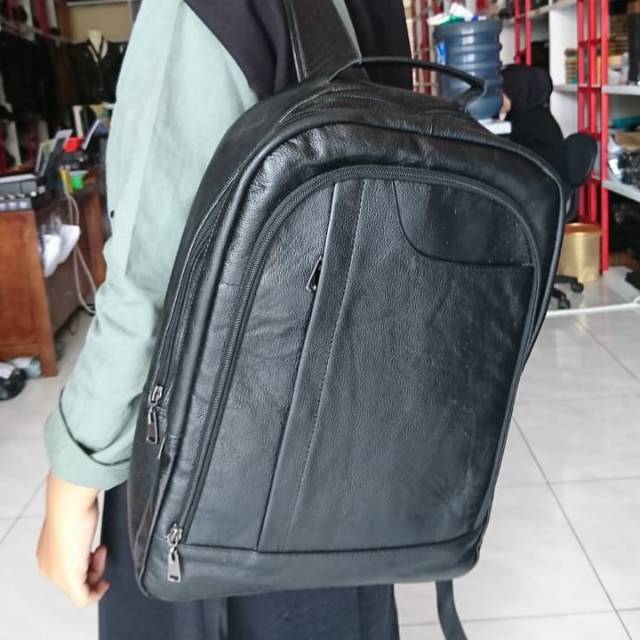 Tas ransel tas punggung tas gendong pria wanita cowok cewek laki-laki asli kulit
