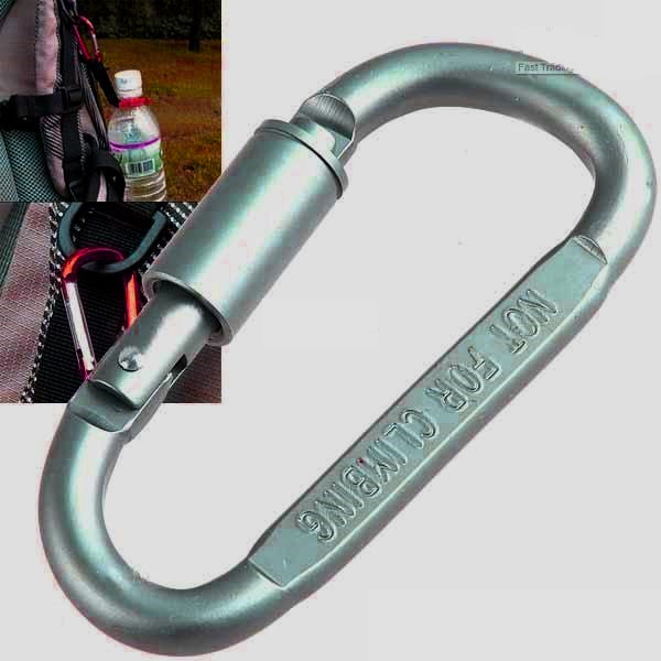 Carabiner Gantungan Tas Aluminium - Perak