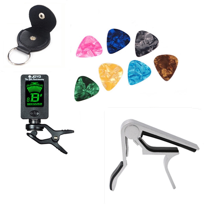 ⭐ready⭐ Gitar Tuner + Gitar Capo + Pilihan + tas pick Paket Aksesoris Gitar