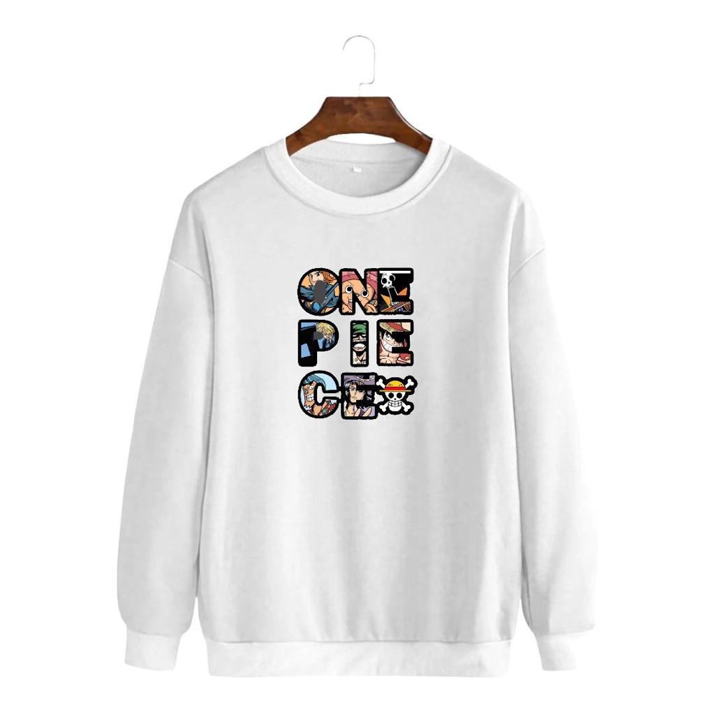 .Noveli wear - Sweater basic crewneck distro Anime One piece bahan berkualitas