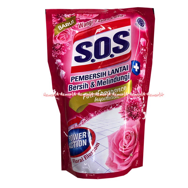 SOS Pembersih Lantai Bersih Melindungi Refill Pouch 750ml S.O.S