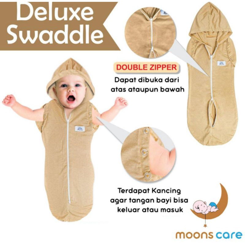 SNI TERMURAH Dita Moons Care Bedong Deluxe Swaddle 2in1 Bedong tangan bisa keluar