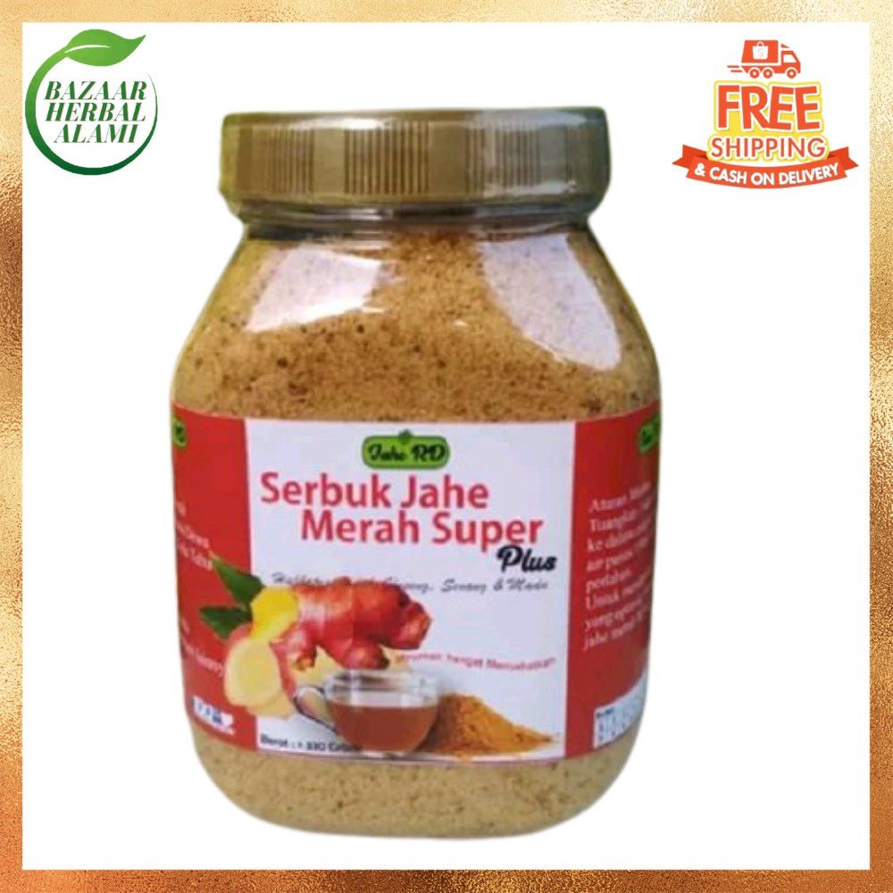 

Serbuk Instan Jahe Merah RD plus Habbatussauda 330 gram kemasan Toples