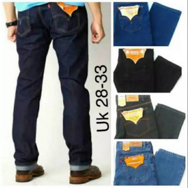 Celana jeans pria standar/ reguler levis premium 505