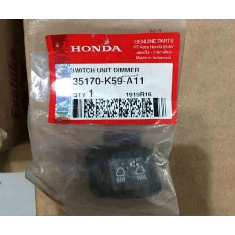 35170-K59-A11 HGP AHM 100% ORIGINAL SWITCH DIMMER SAKLAR DIM VARIO 150 LED 35170K59A11