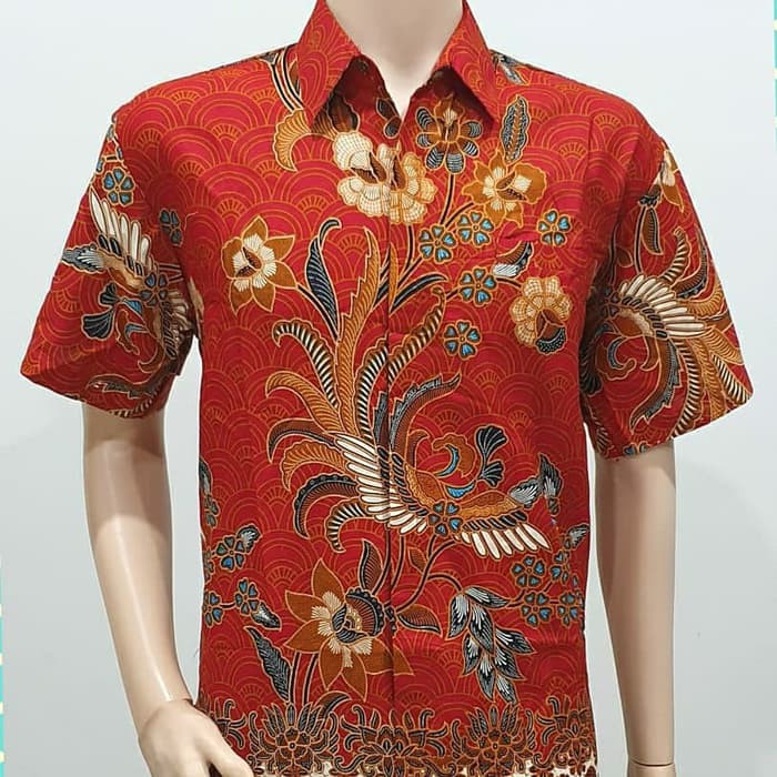 Kemeja Pria Batik Big Size 4L5L Baju Hem Pria Jumbo Ukuran Besar GNI