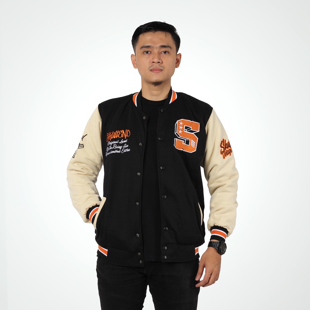 SKULLEND JAKET VARSITY BASEBALL ORIGINAL FULL BORDIR