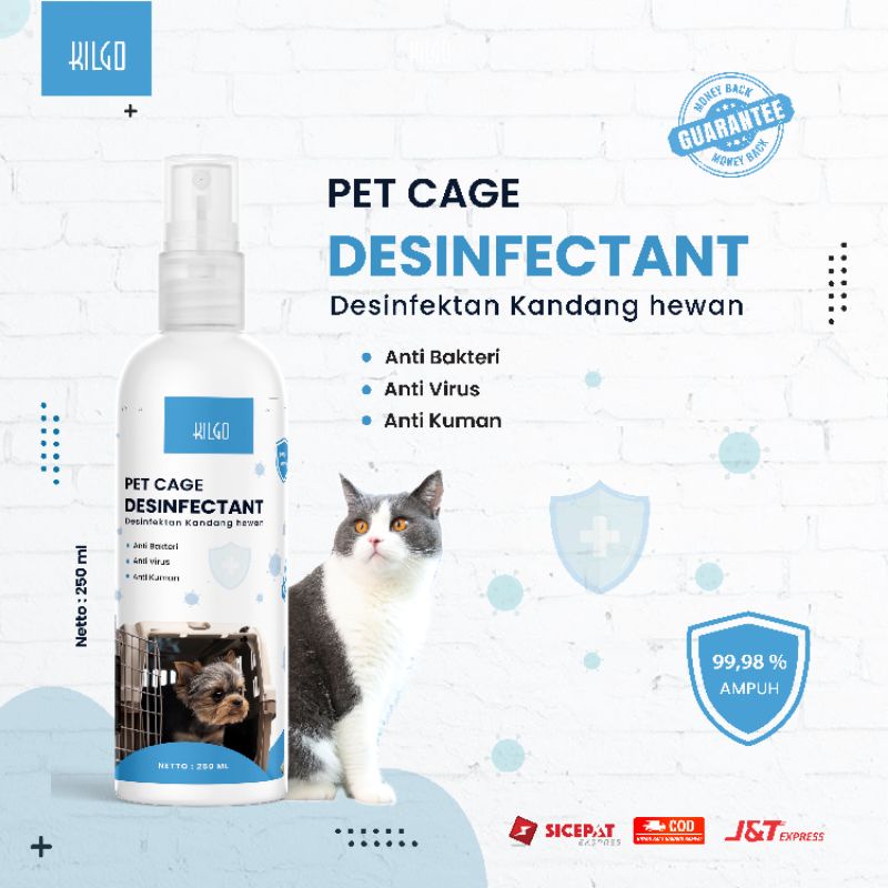 Kilgo Pet Cage Desinfectant - Desinfektan kandang hewan - desinfektan kandang kucing - desinfektan kandang anjing - anti kuman kandang - anti bakteri - desinfektan spray - pembersih kandang kucing anjing -- spray kandang