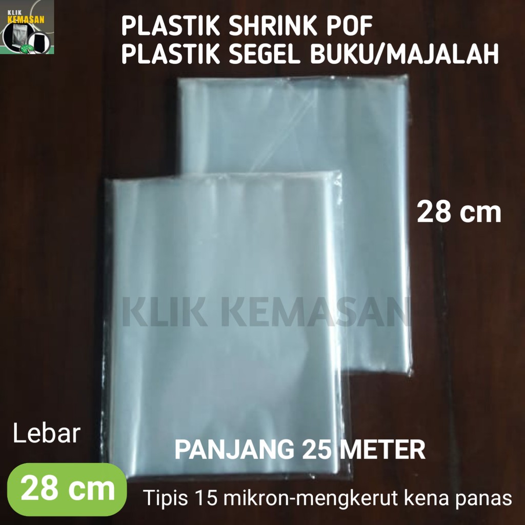 

PLASTIK SHRINK POF 28CM 25METER/PLASTIK SEGEL PLASTIK BUKU MAJALAH