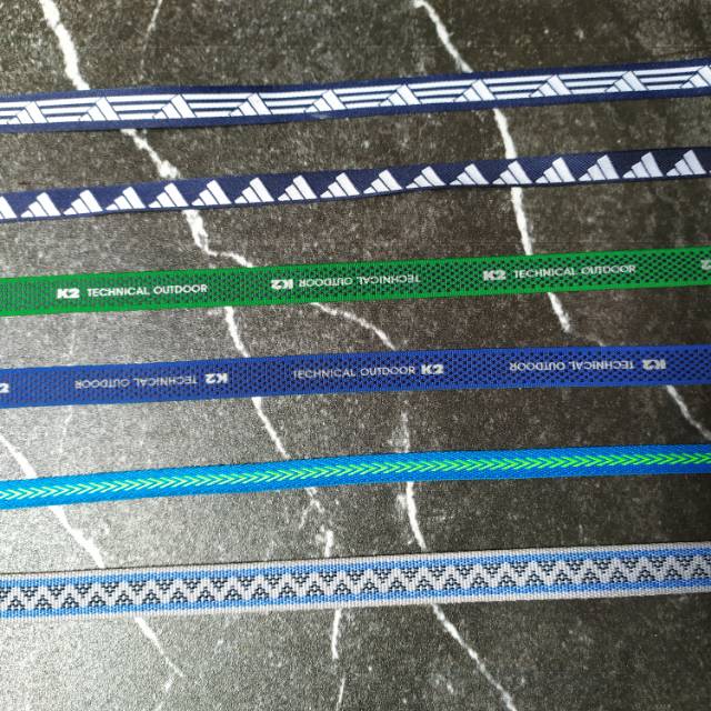 Tali pita webbing 1cm 2cm warna motif