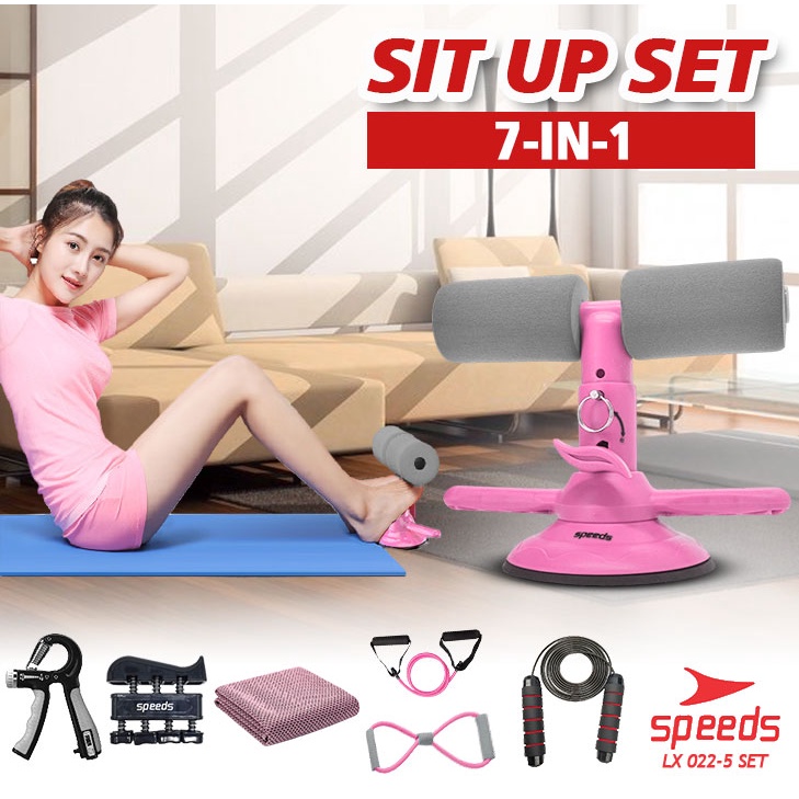 SPEEDS Sit Up Stand Set Alat Bantu Olahraga Sit Up Gym Fitness 1 Set 7in1 Handgrip Satu Set 022-5
