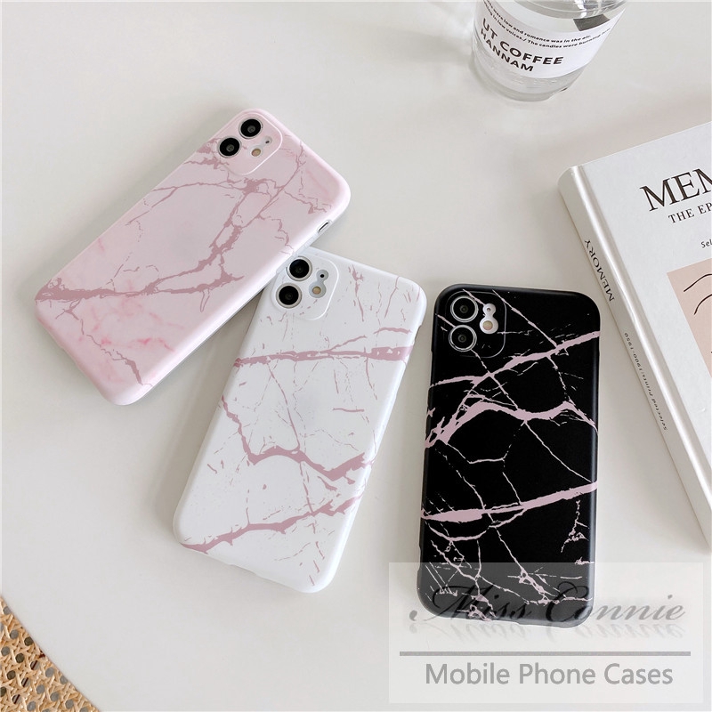 Soft Case Bahan Silikon Motif Marmer Untuk Iphone 11 12 8plus 7plus 8 7 6 6s Plus 11 12 pro Max Xr X Xs Max Se 2020 12 mini