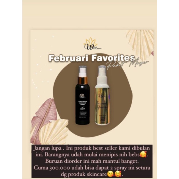 WSC ORGANIC SUNSCREEN GLOWING  SPRAY