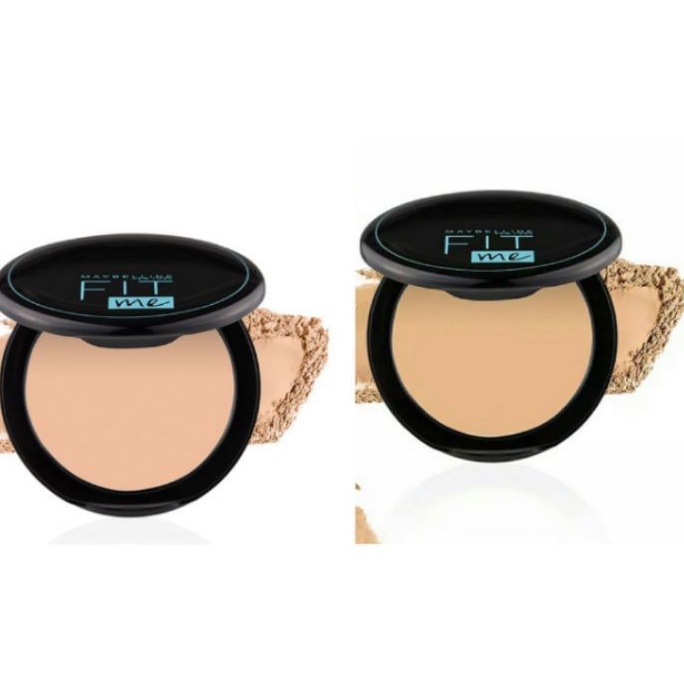 Maybelline Fit Me matte powder bedak classic ivory 120 Warm Nude 128 warna populer