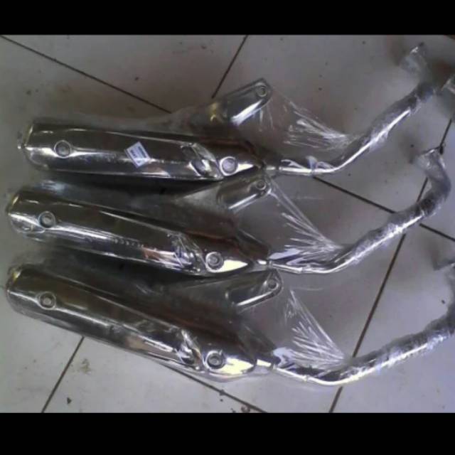 Knalpot Standar Racing Bobokan Honda Beat Karbu 2008 - 2010 - Full Chrome Plues Cover Knalpot