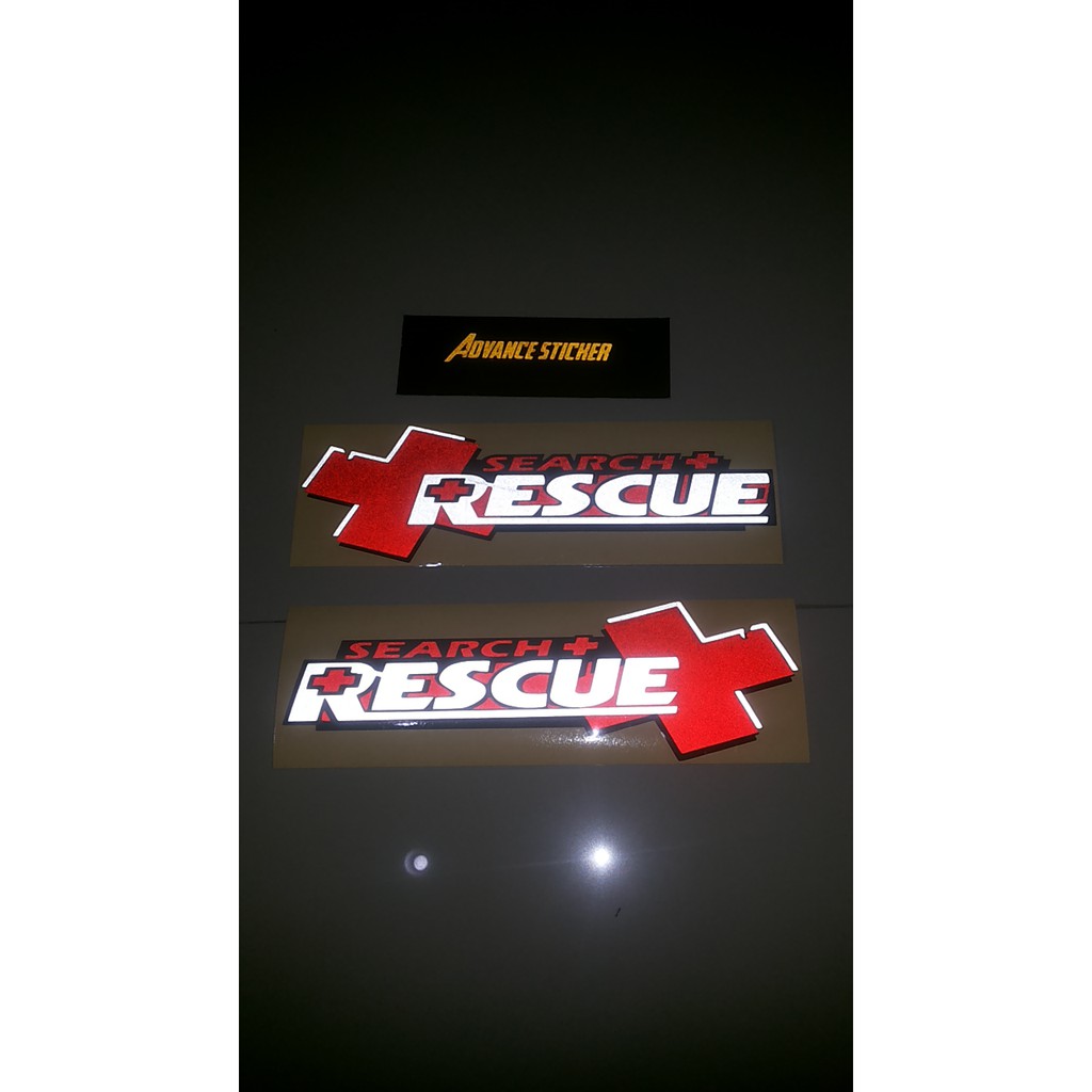 (stiker) sticker motor search rescue mirror 1 set 2 bh