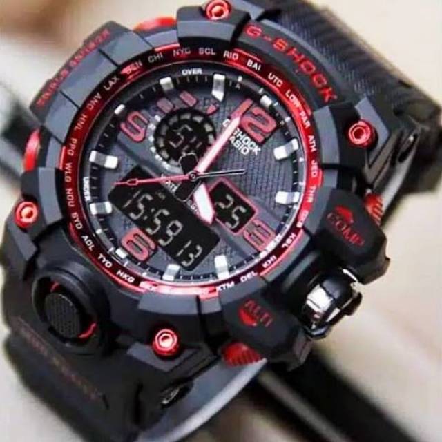 Jam Tangan Casio Gshock GWG1000 Water Resist Renang - Hitam lis Merah