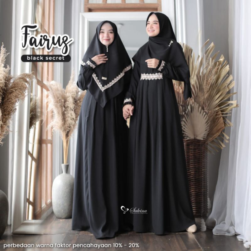 SALVINA// DRESS FAIRUZ SERIES by SALVINA HIJAB nyaman, jatuh, lembut, tidak nerawang dan adem