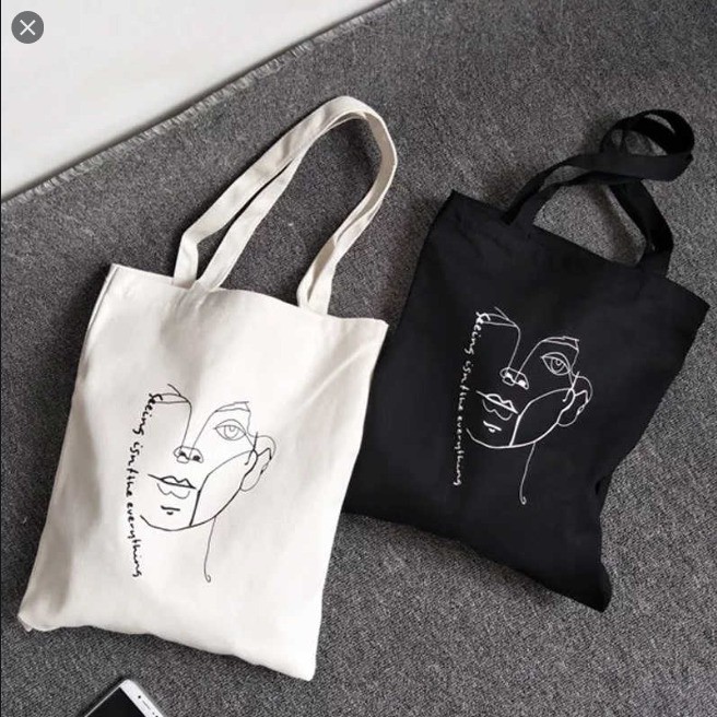 TOTEBAG BLACU CUSTOM SABLON DAN TOTE BAG CUSTOM UKURAN BISA POLOS ATAU SABLON  TT 026 b