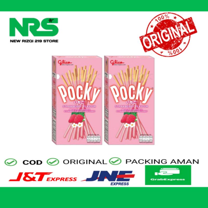 

Glico Pocky Biskuit Stik Strawberry 45gr/ Pocky 45g