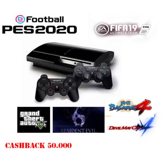 ps3 sony fat cfw cechl hdd 500gb 2 stik werles