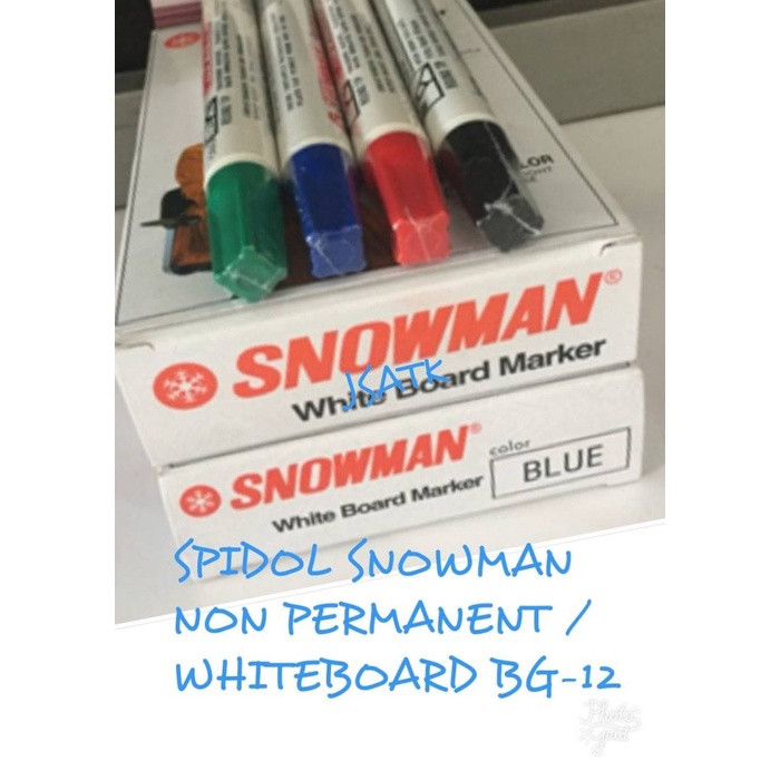 

Bagus Spidol Snowman Non Permanent / Whiteboard Tipe Bg12 Per Lusin Bagus