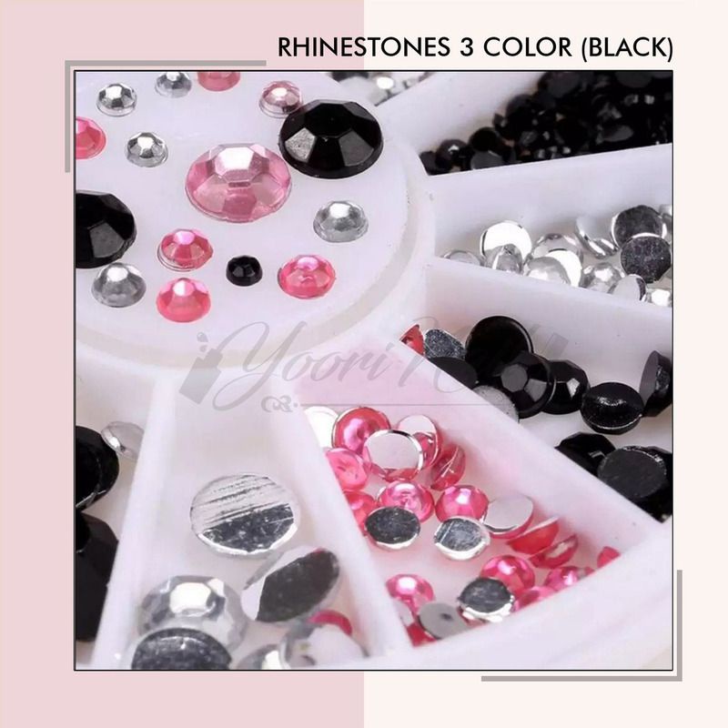 Rhinestones 3 colors rhinestone 3 warna wheel grey rhinestones silver rhinestone pink rhinestones