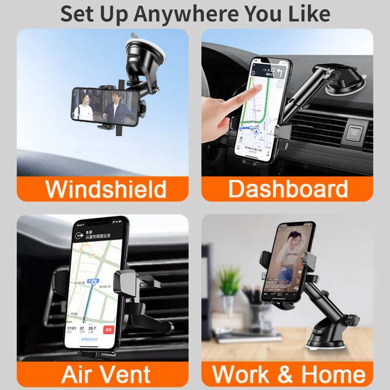 360 ° Bracket Dudukan Handphone Gps Universal Multifungsi Dengan Kop Perekat