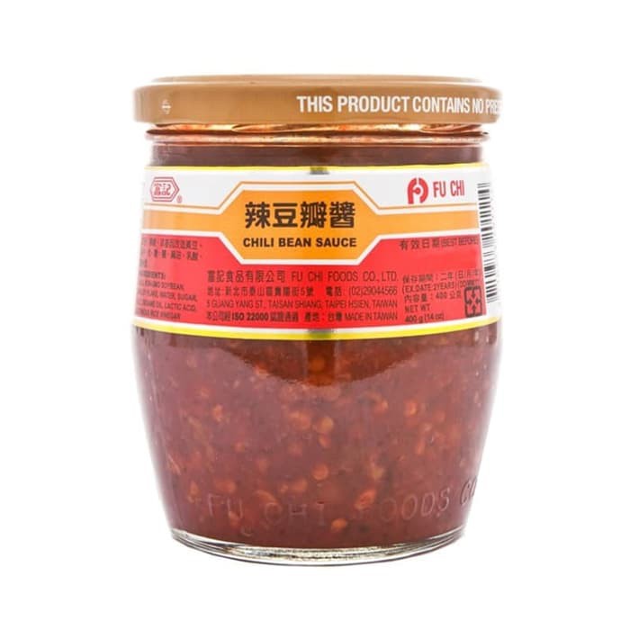 Fu Chi Chili Bean Sauce 400gr Botol Besar Fuchi Tobanciang Taiwan Fuci Saus Kedelai Fu ci