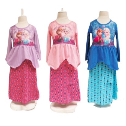 Frozen Rok Batik Gamis Anak