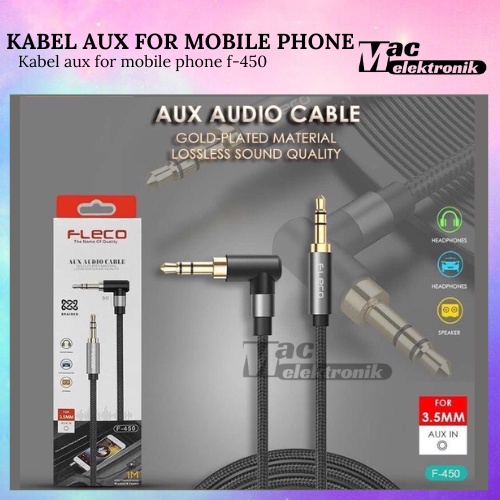 Kabel AUX Audio 1 Cabang F-450 Kabel Aux F-450 Original Kabel Audio Speaker F-450 3.5mm