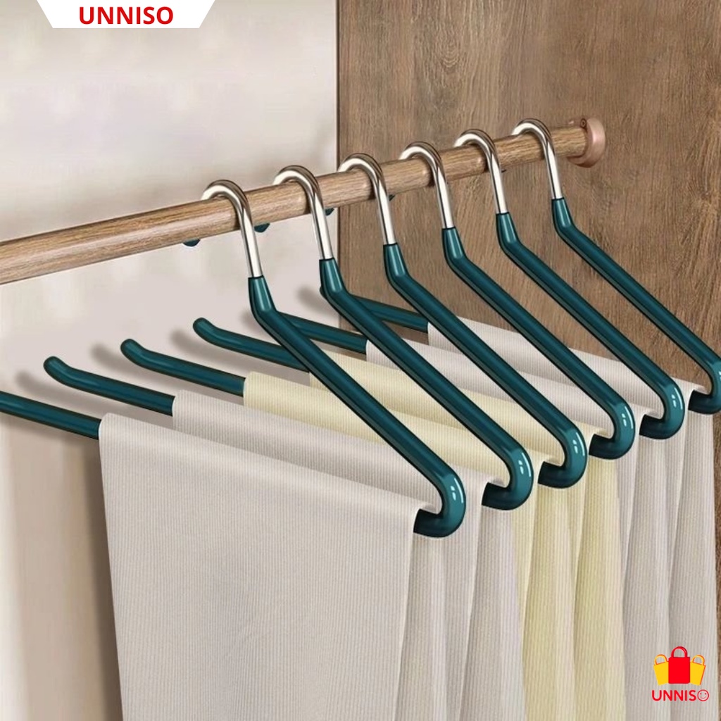 UNNISO - Hanger Baju Stainless Steel Celana Panjang Anti Slip