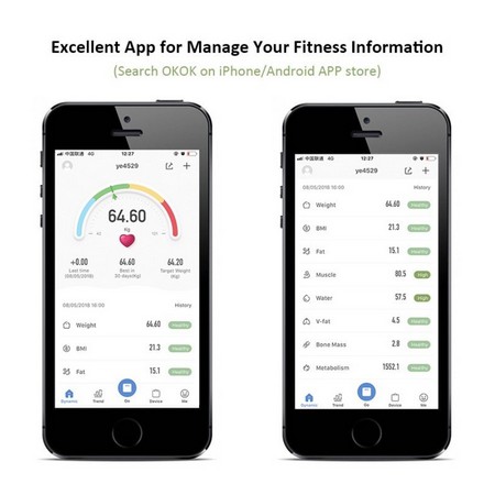 Smart Scale BMI Timbangan Badan Digital Body Fat Monitor Analysis with App Weight Scale Smart