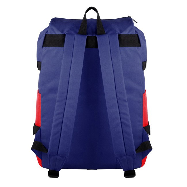 Tas Ransel Cowok / Tas Kuliah / Tas Distro / HR Bag [NAVY + RED]