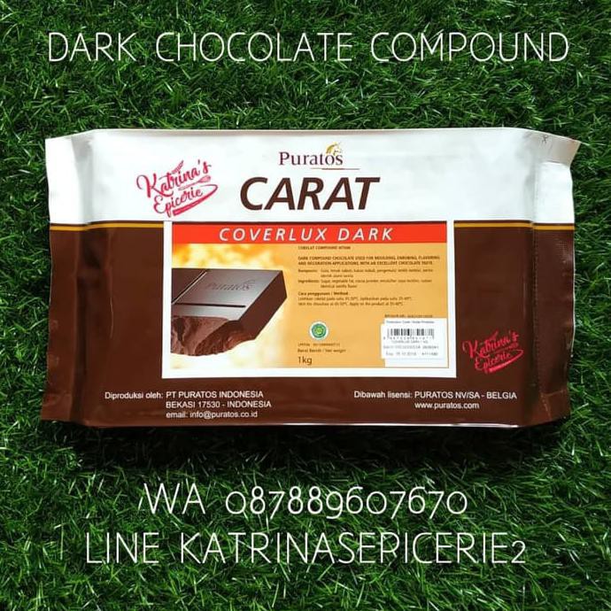 

carat chocolate dark compound - cokelat 1kg