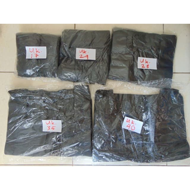 Kantong Kresek Hitam Tebal Ukuran 17 &amp; 24 &amp; 28 &amp; 35 &amp; 40 Berkualitas