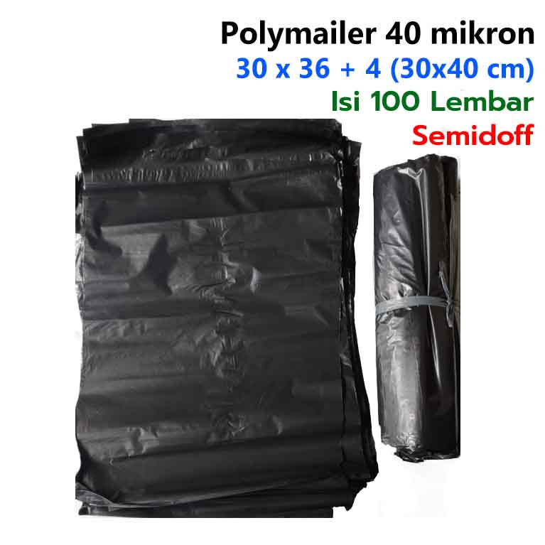 Jual 100pcs Polymailer 30x40 Cm Amplop Plastik Dengan Seal Warna Hitam Plastik Packing Olshop 1365